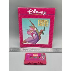 1990 Disney‎ Read A Long Robin Hood Book & Cassette Tape Made In USA